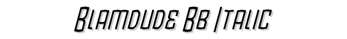 BlamDude BB Italic font